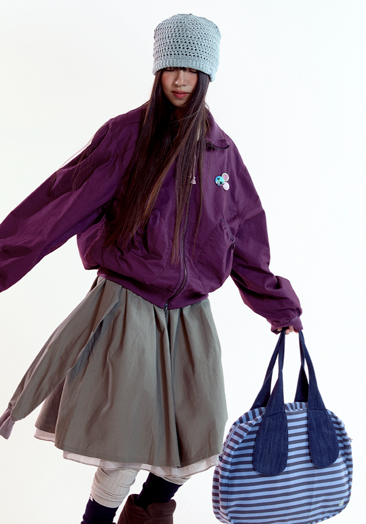 Coyseio - Strap Shirring Skirt (Ash Brown) product image 2 | TRAB K-Fashion Australia