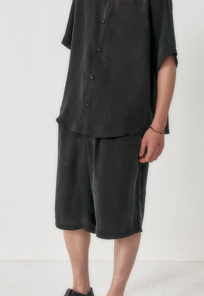 Art if acts - Cupro Bermuda Shorts (Black) product image 5 | TRAB K-Fashion Australia