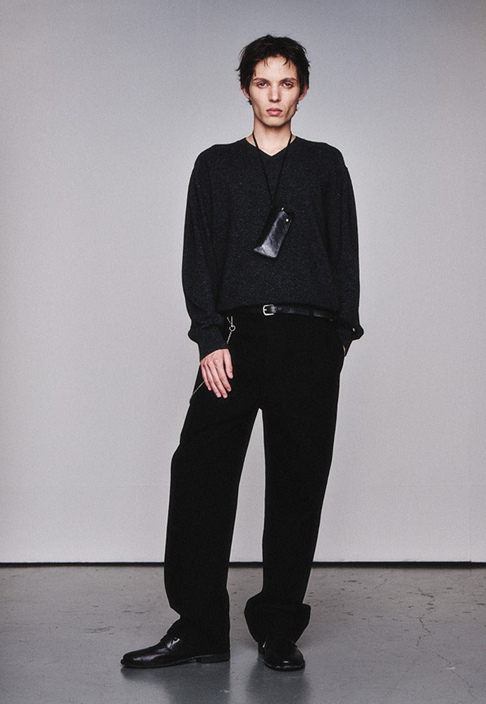 Art if acts - Cashmere V-Neck Knit (Anchor) product image 1 | TRAB K-Fashion Australia