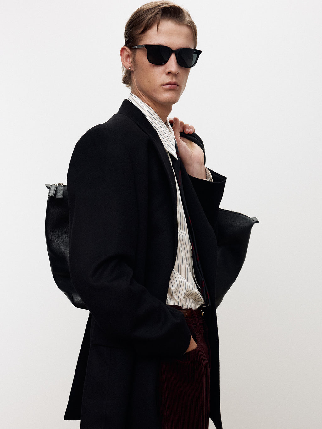 Tonywack - Wool And Cashmere Double-Breasted Tailored Jacket (Black) product image 9 | TRAB K-Fashion Australia