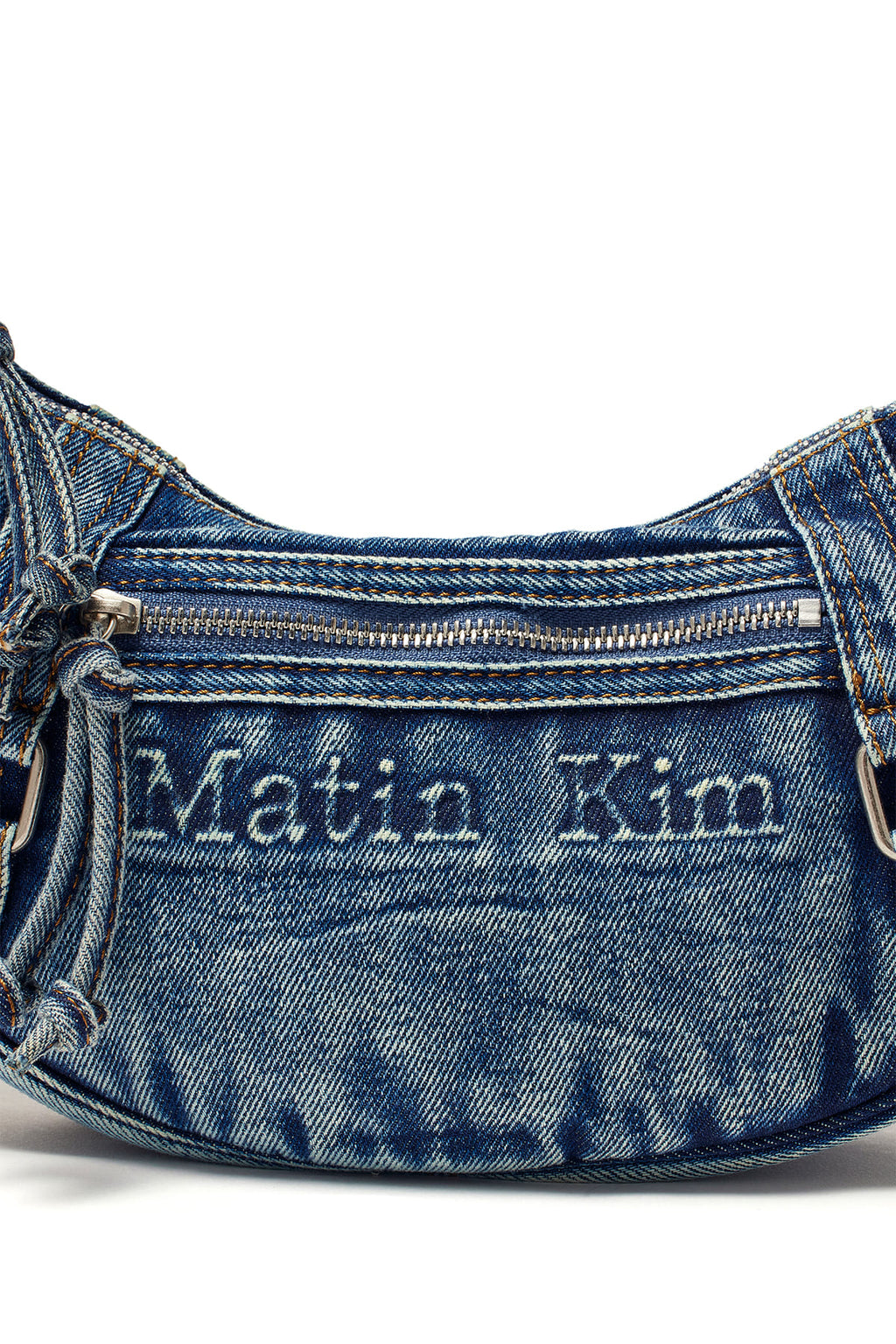 Matin Kim - Matin Washed Denim Mini Hobo Bag (Blue) product image 3 | TRAB K-Fashion Australia