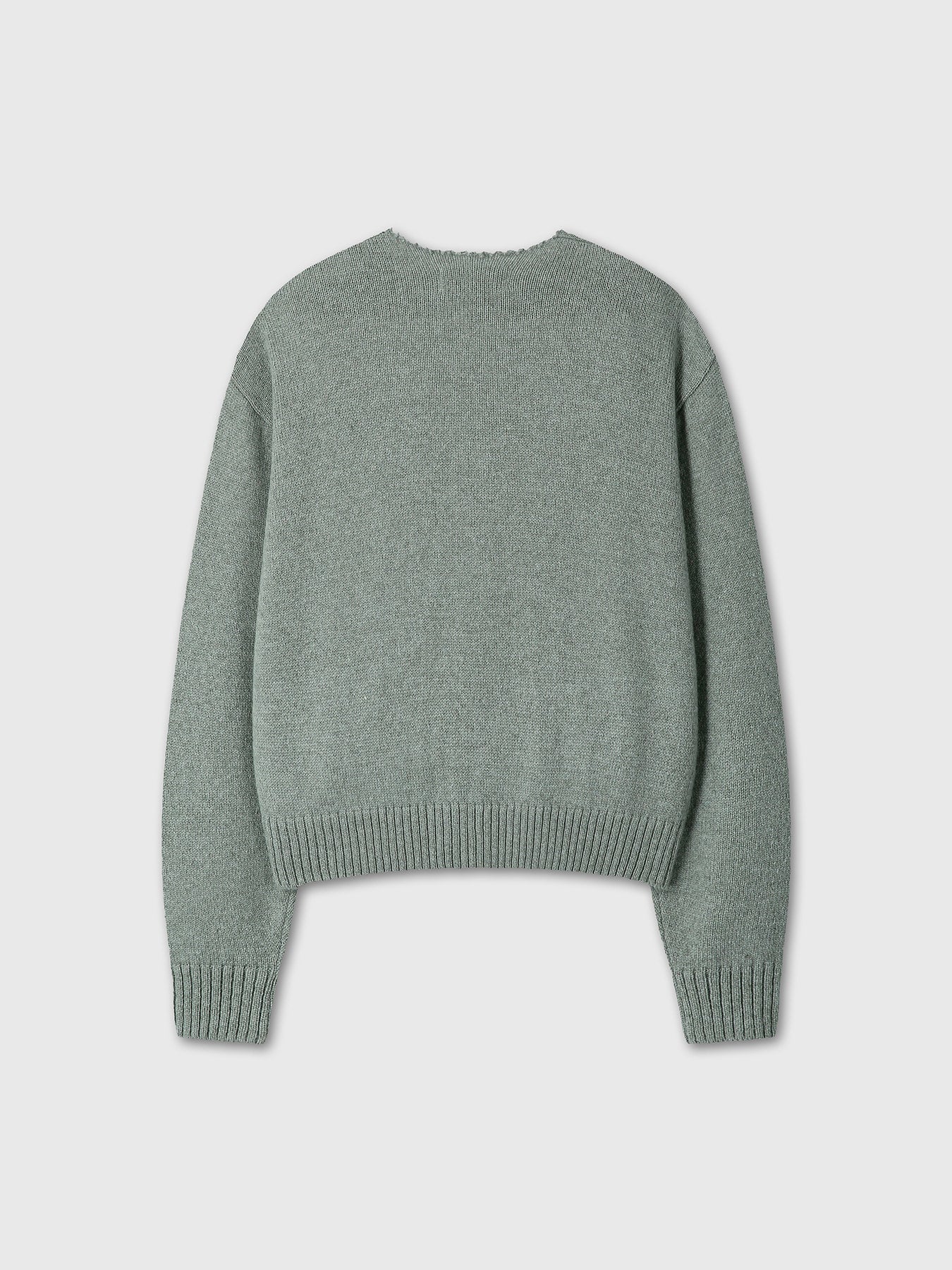 Tonywack - Shetland Wool Raw Cardigan (Sage Green) product image 9 | TRAB K-Fashion Australia