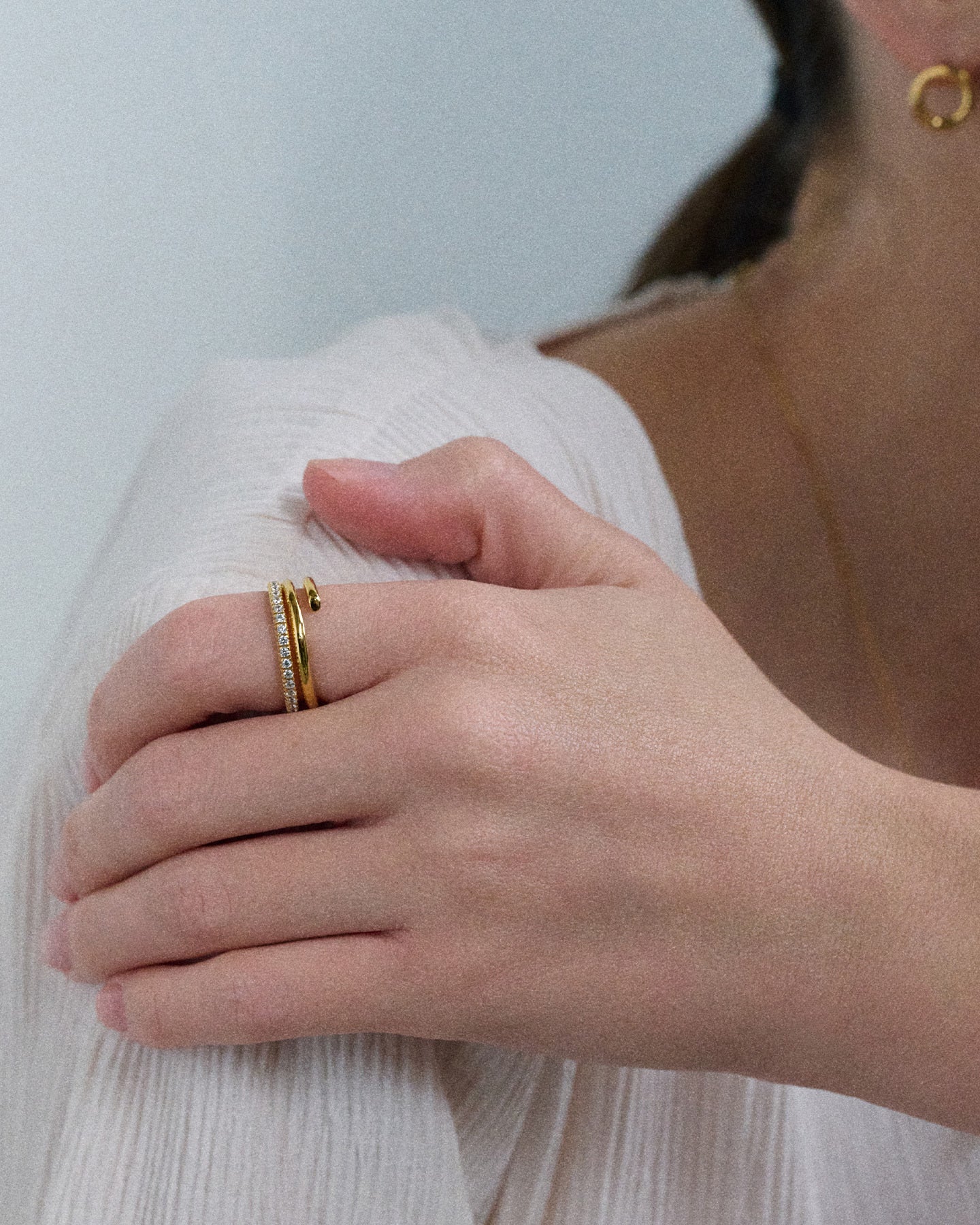 Numbering - Volume Coil with Pave Ring #8406 product image 4 | TRAB K-Fashion Australia