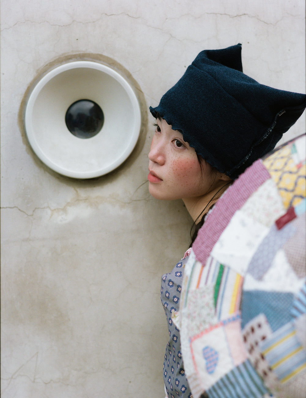 Coyseio - Raw Edge Cat Beanie (Melange Grey) product image 3 | TRAB K-Fashion Australia