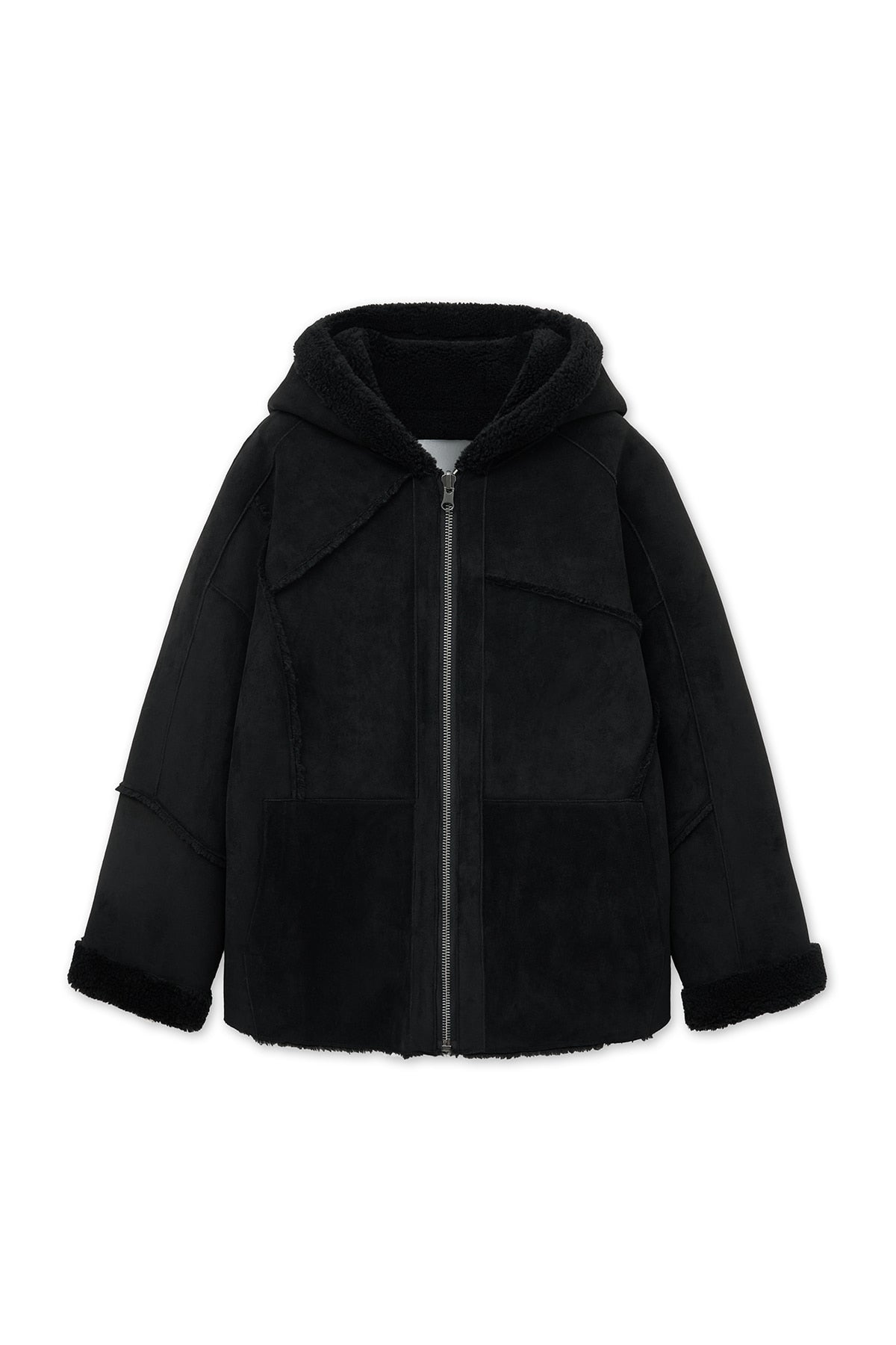 Matin Kim - Reversible Hoody Mustang (Black) product image 1 | TRAB K-Fashion Australia