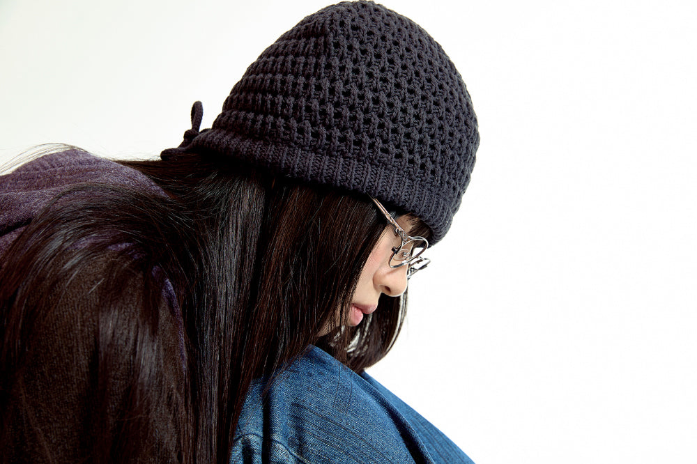 Coyseio - String Net Beanie (Charcoal) product image 6 | TRAB K-Fashion Australia