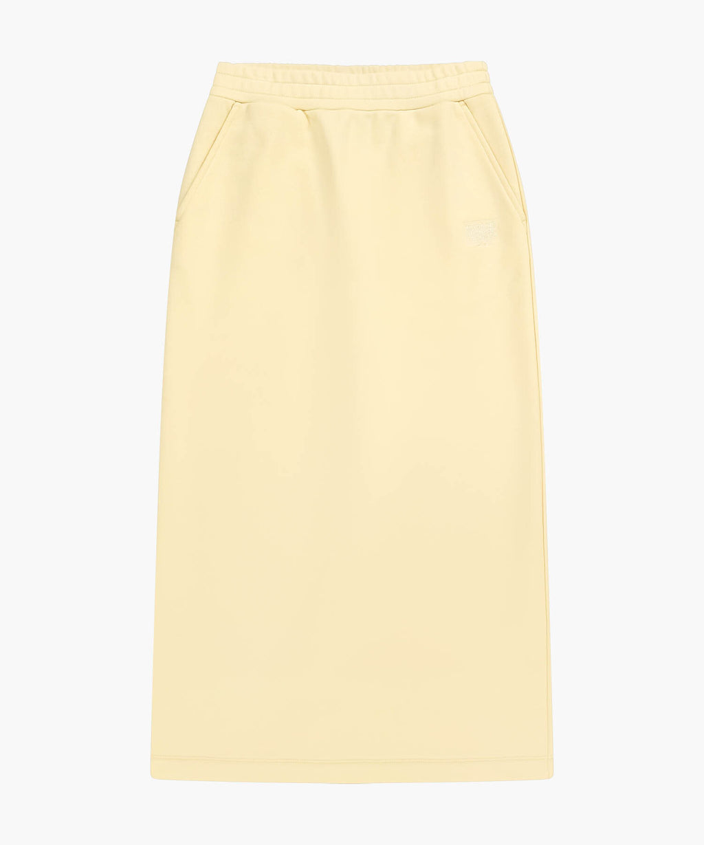 Marithe & Francois Girbaud - Classic Logo Sweat Long Skirt (Butter) product image 6 | TRAB K-Fashion Australia