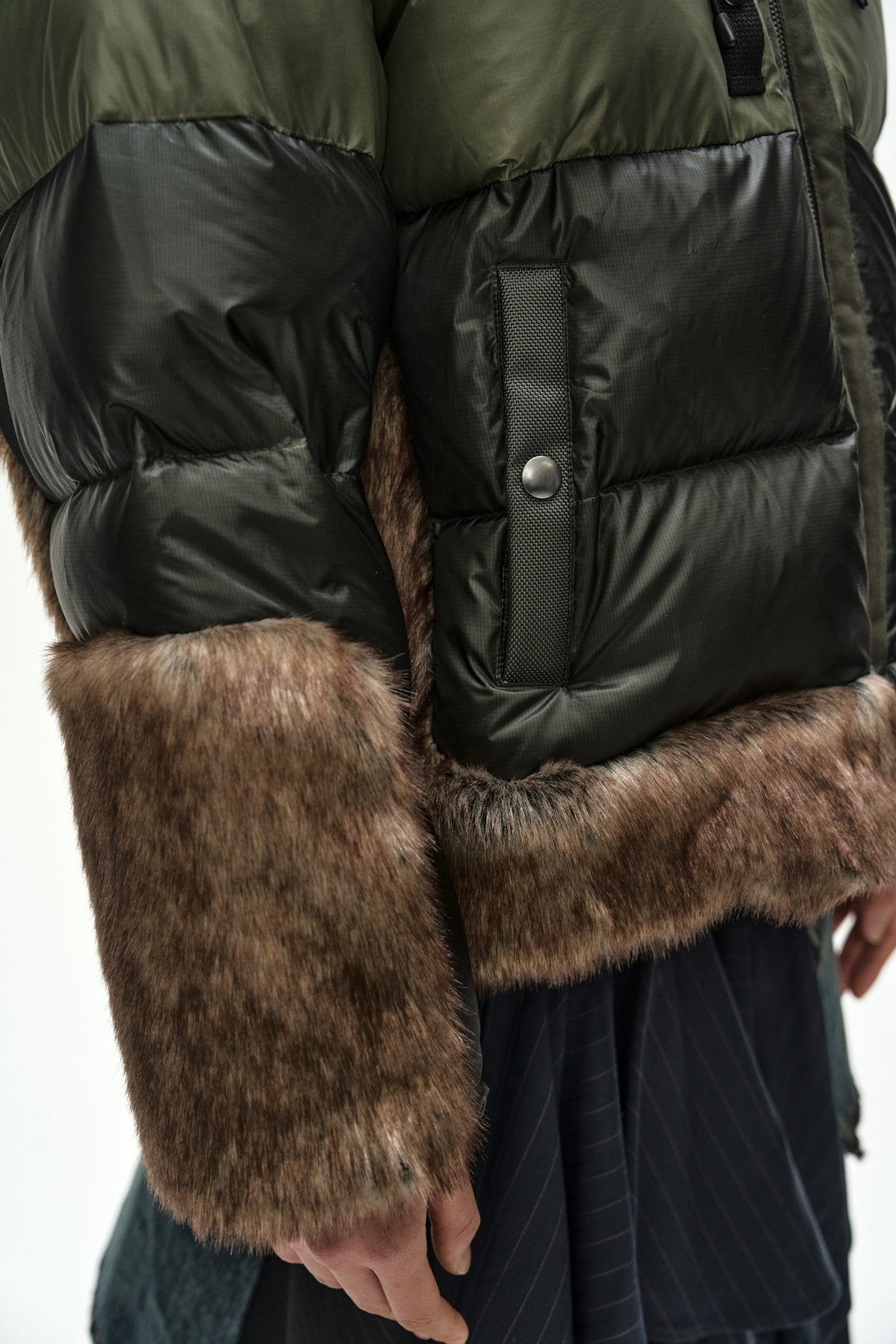 Andersson Bell - Copenhagen Down Fur Jacket (Khaki) product image 5 | TRAB K-Fashion Australia