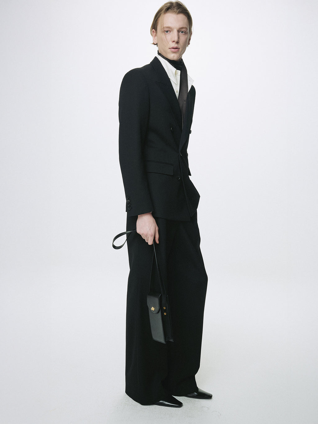 Tonywack - Wool Double-Pleated Wide Trousers (Black) product image 4 | TRAB K-Fashion Australia