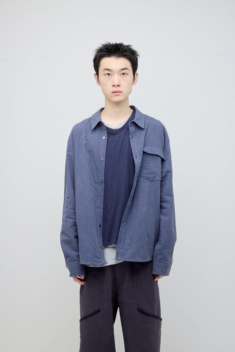 Hatchingroom - Curved Shirt (Dyed Blue) product image 5 | TRAB K-Fashion Australia