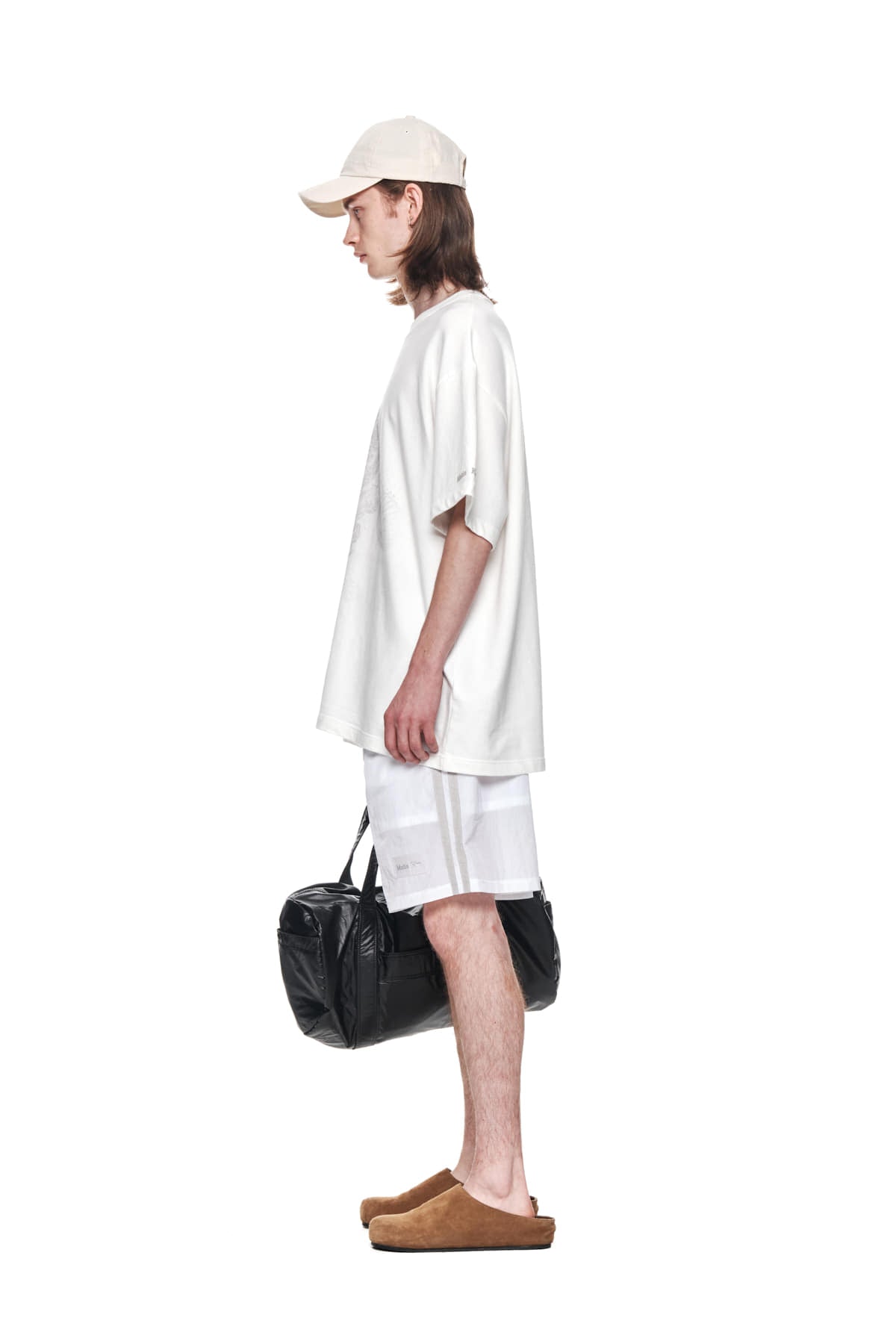 Matin Kim - Side Point Nylon Half Shorts (White) product image 6 | TRAB K-Fashion Australia