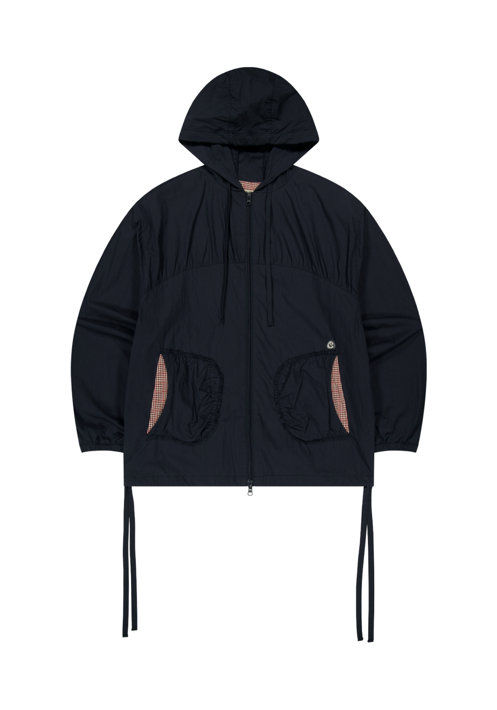 Coyseio - Check Wrinkles Wind Breaker (Navy) product image 2 | TRAB K-Fashion Australia
