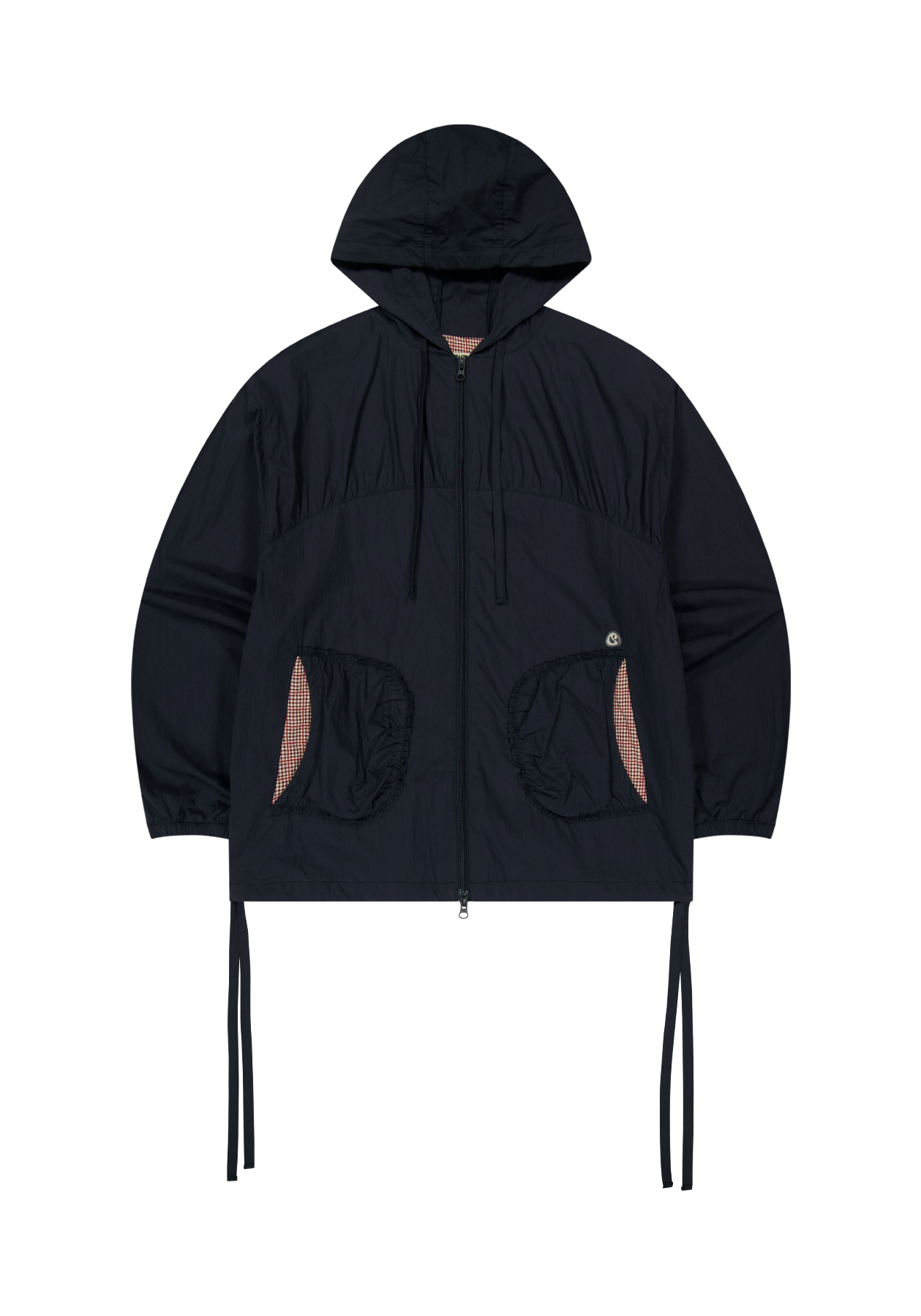 Coyseio - Check Wrinkles Wind Breaker (Navy) product image 2 | TRAB K-Fashion Australia