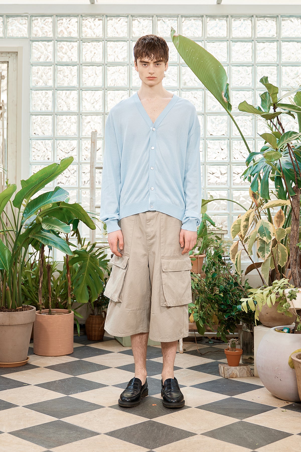 Matin Kim - Back Logo See Through Cardigan (Sky) product image 5 | TRAB K-Fashion Australia