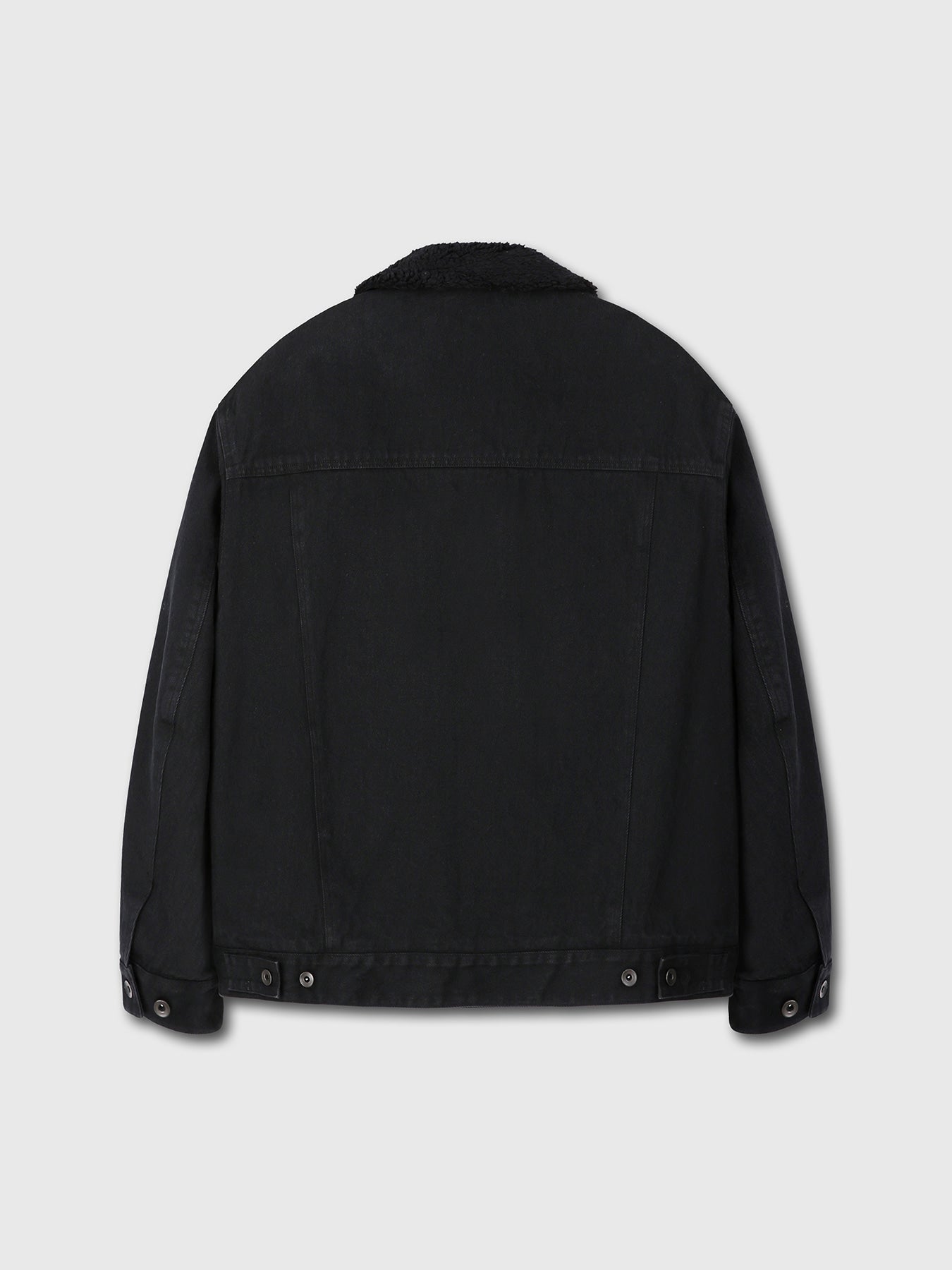 Tonywack - Wool Shearling Collar Denim Jacket (Washed Black) product image 13 | TRAB K-Fashion Australia
