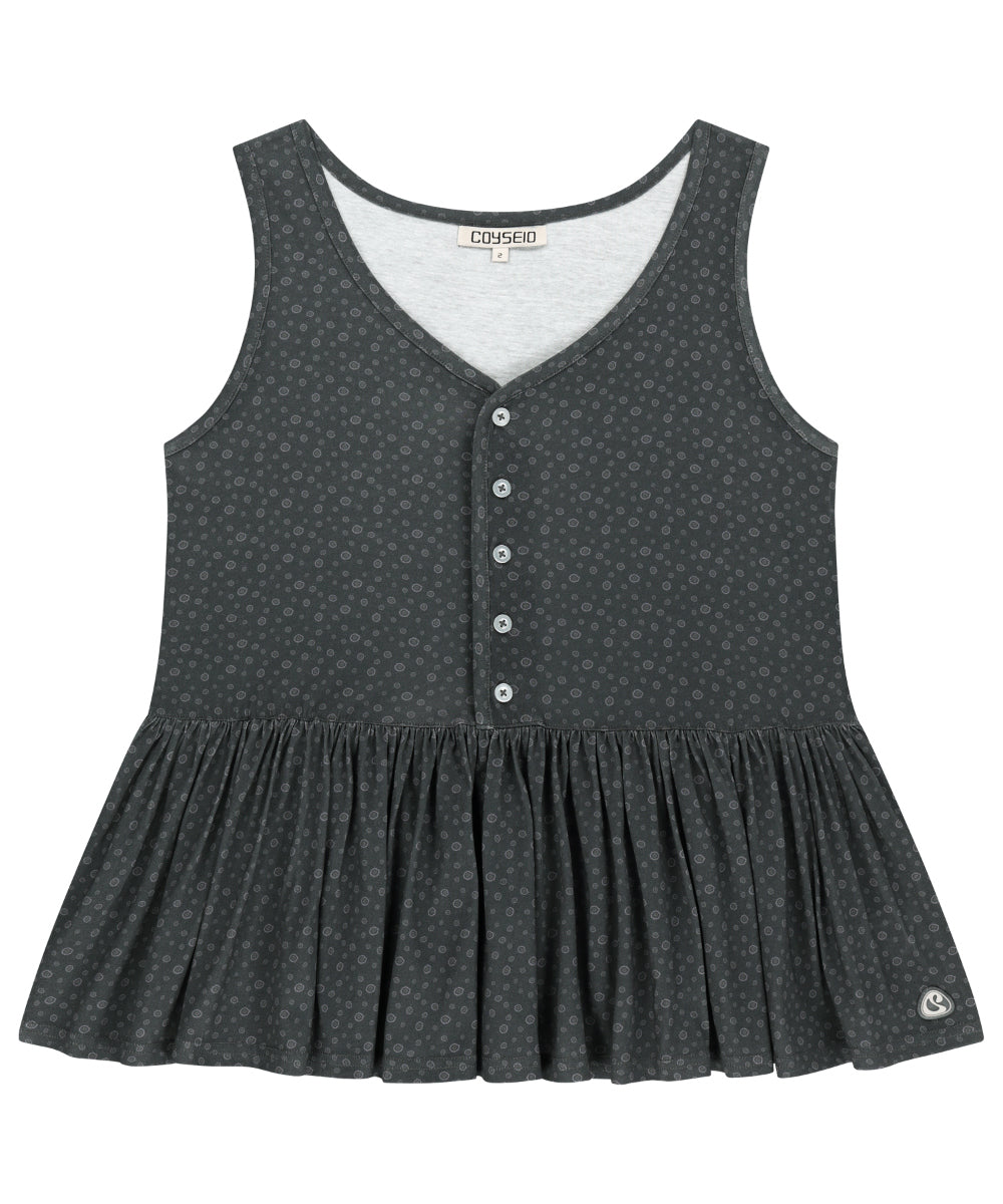 Coyseio - Dudu Ruffle Sleeveless (Charcoal) product image 10 | TRAB K-Fashion Australia