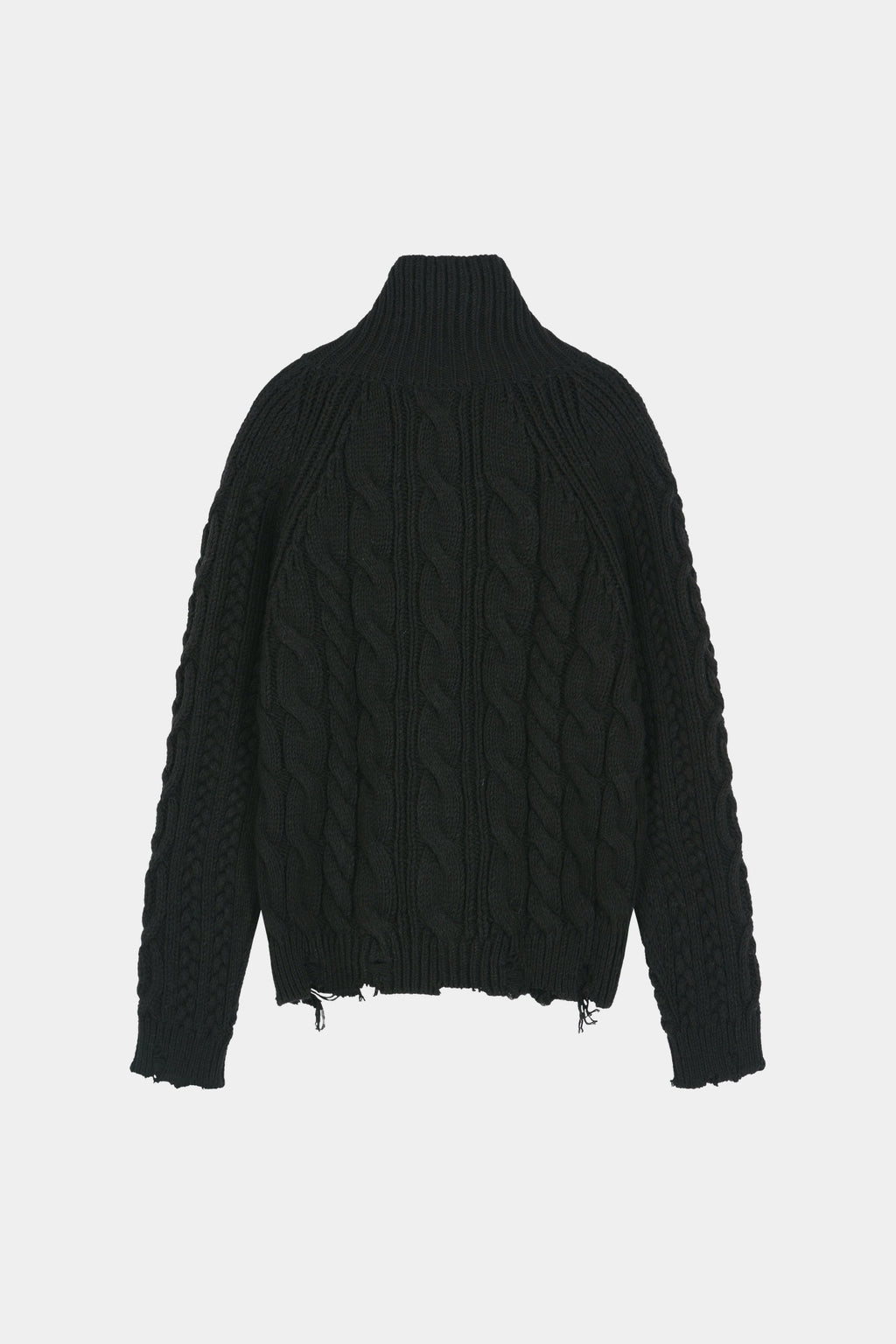 Andersson Bell - Fisherman Cable Zip-Up Sweater (Black) product image 9 | TRAB K-Fashion Australia