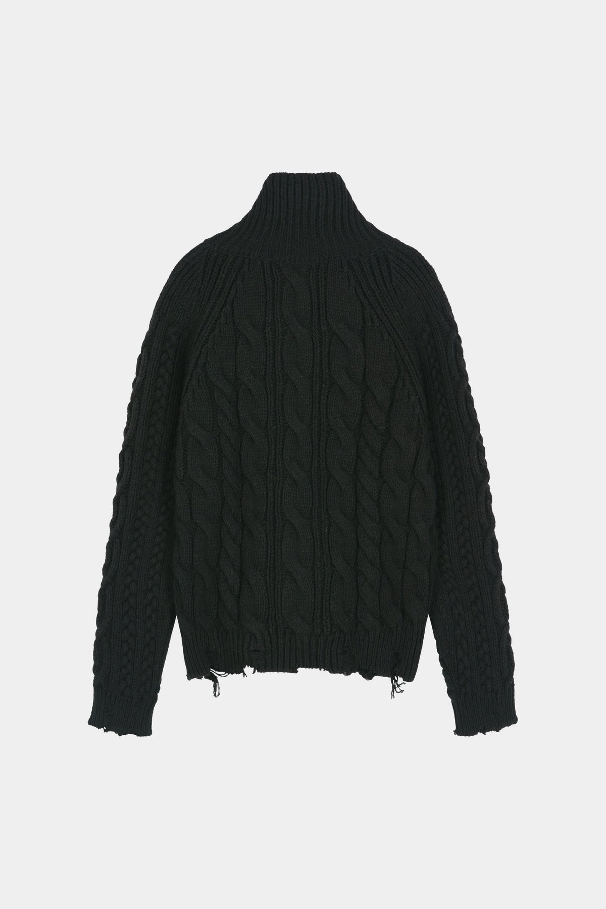 Andersson Bell - Fisherman Cable Zip-Up Sweater (Black) product image 9 | TRAB K-Fashion Australia