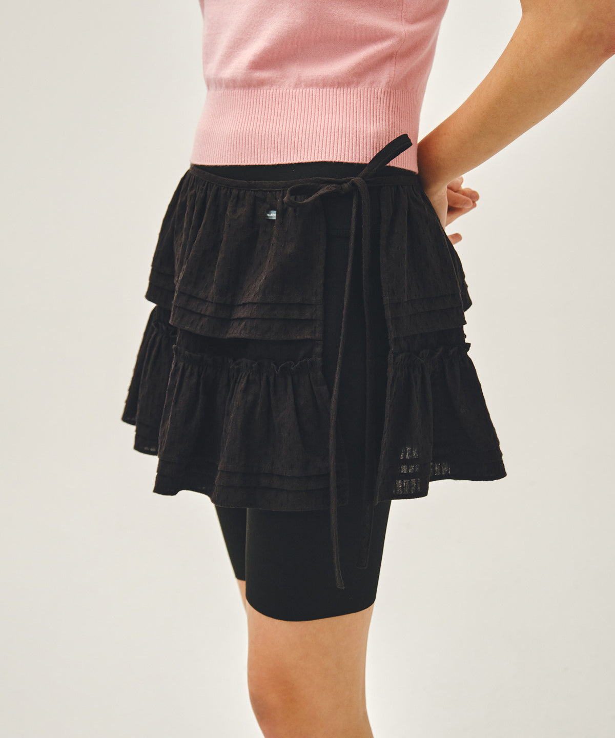 Marithe & Francois Girbaud - Layered Ruffle Skirt (Black) product image 2 | TRAB K-Fashion Australia