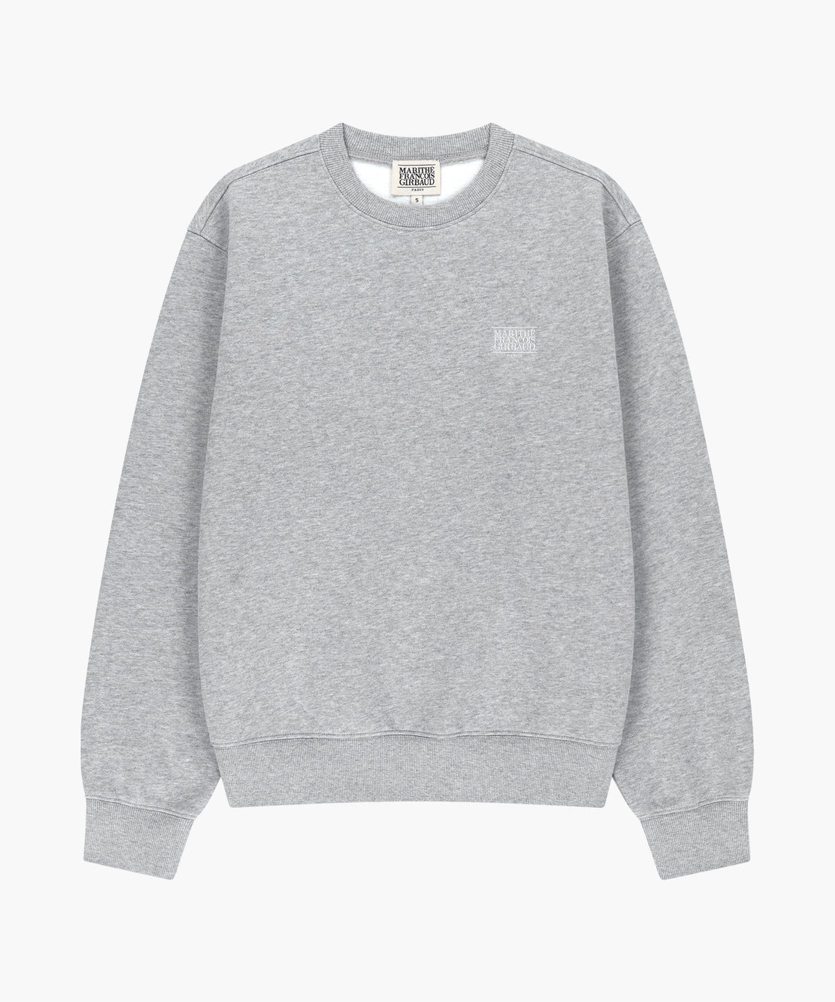Marithe & Francois Girbaud - Small Classic Logo Oversized Sweatshirt (brushed) (Heather Gray) product image 5 | TRAB K-Fashion Australia
