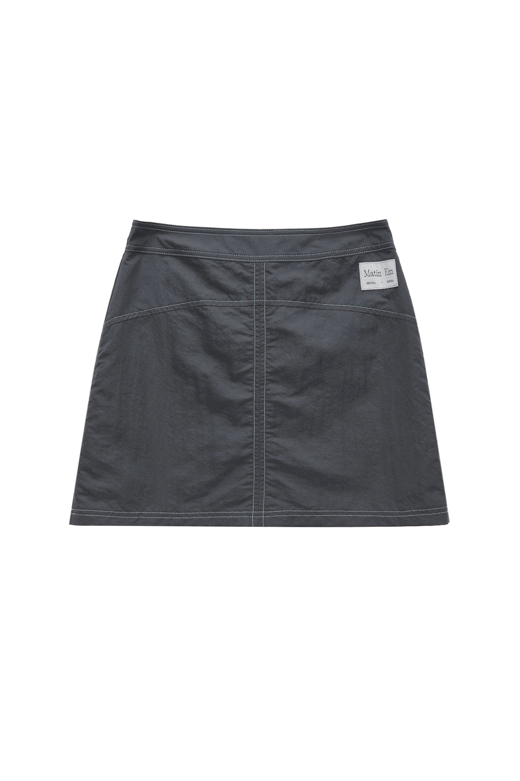 Matin Kim - Curvy Mini Skirt (Charcoal) product image 2 | TRAB K-Fashion Australia