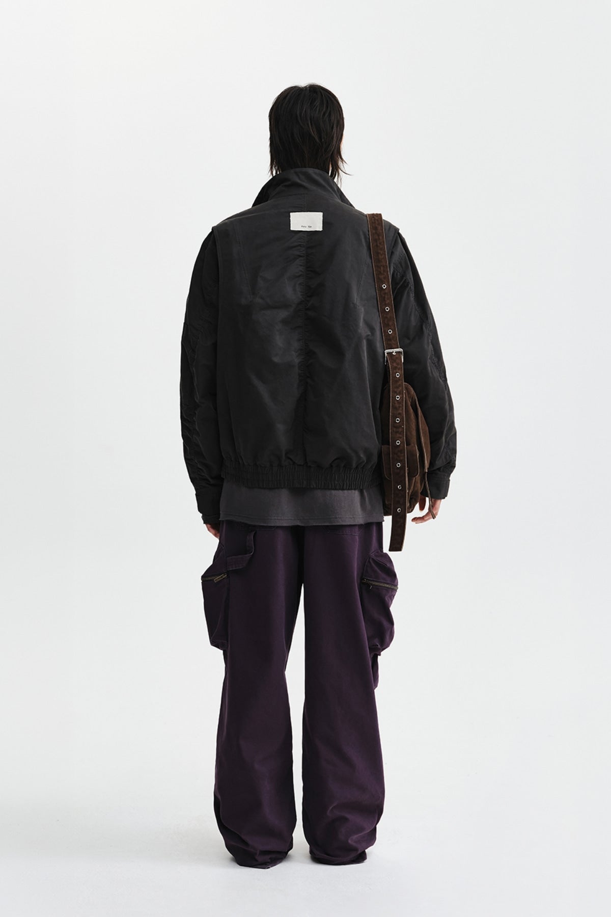 Matin Kim - Buckle High Neck Utility Jumper (Charcoal) product image 9 | TRAB K-Fashion Australia