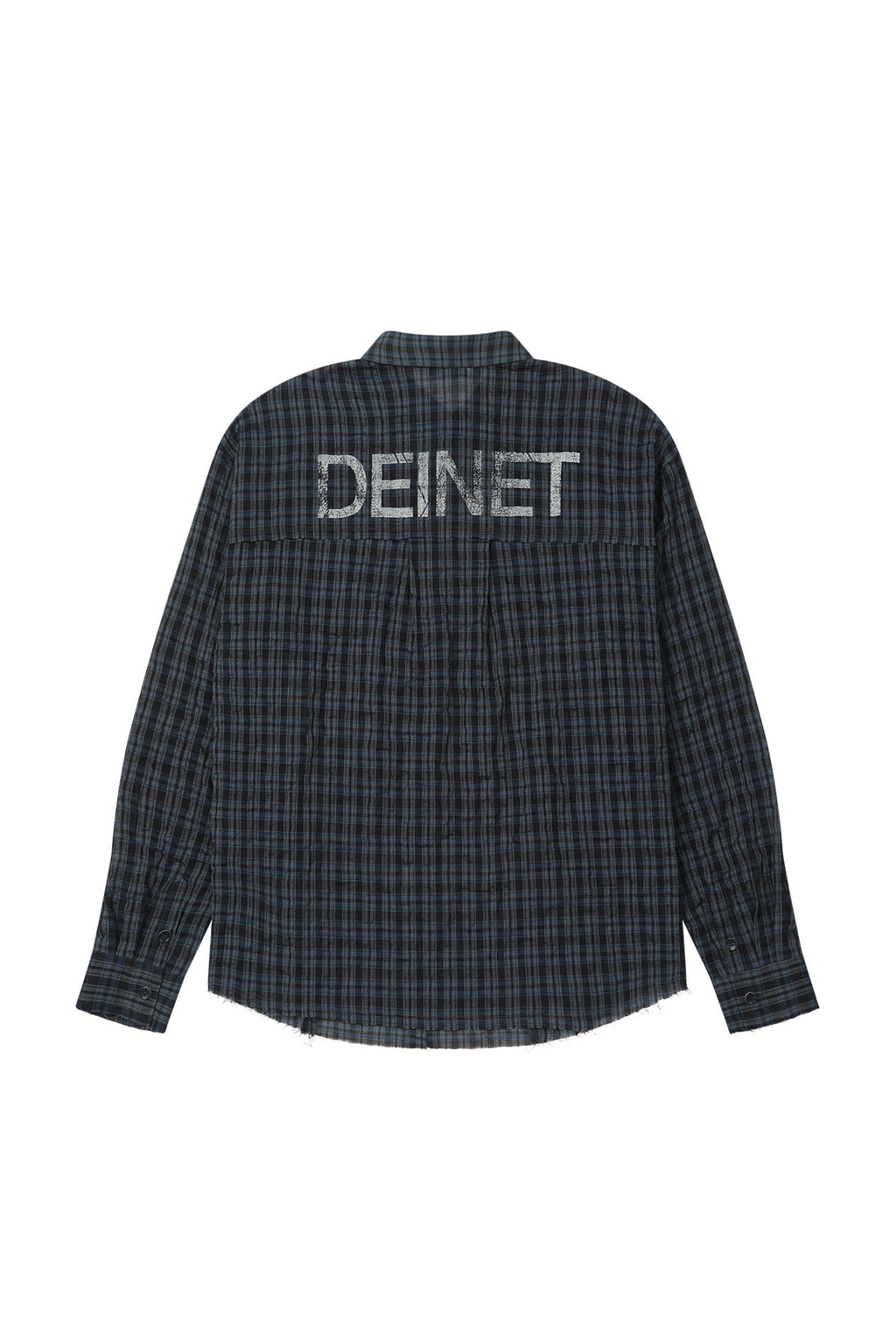 Deinet - Checkered Point Overfit Shirt (Navy) product image 8 | TRAB K-Fashion Australia