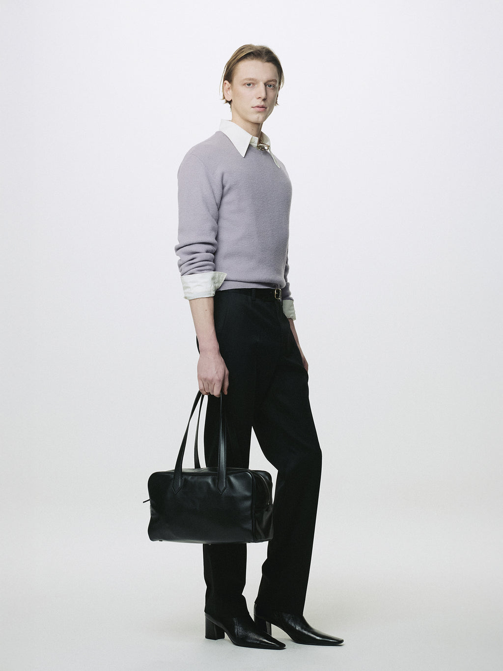 Tonywack - Super Fine Wool Commando V-Neck Knit (Slate Grey) product image 3 | TRAB K-Fashion Australia