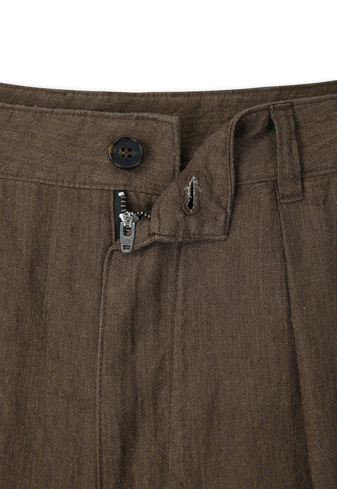 Art if acts - Washed Linen Two Tuck Shorts (Wood) product image 9 | TRAB K-Fashion Australia