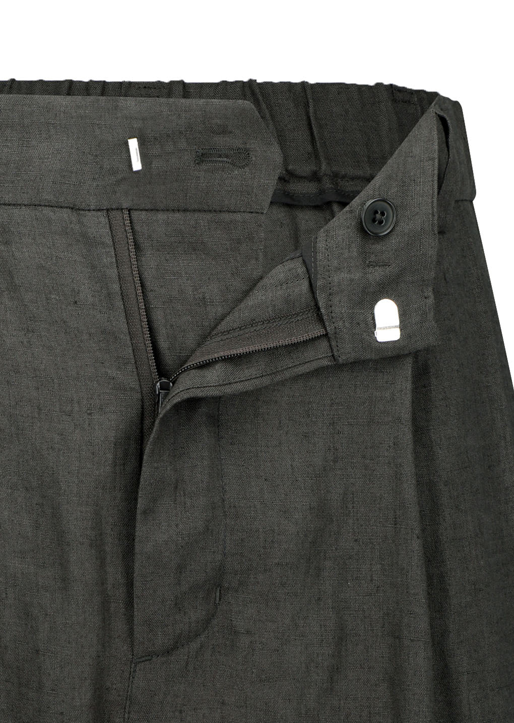 Amomento - Linen Two Tuck Wide Pants (Khaki Grey) product image 8 | TRAB K-Fashion Australia