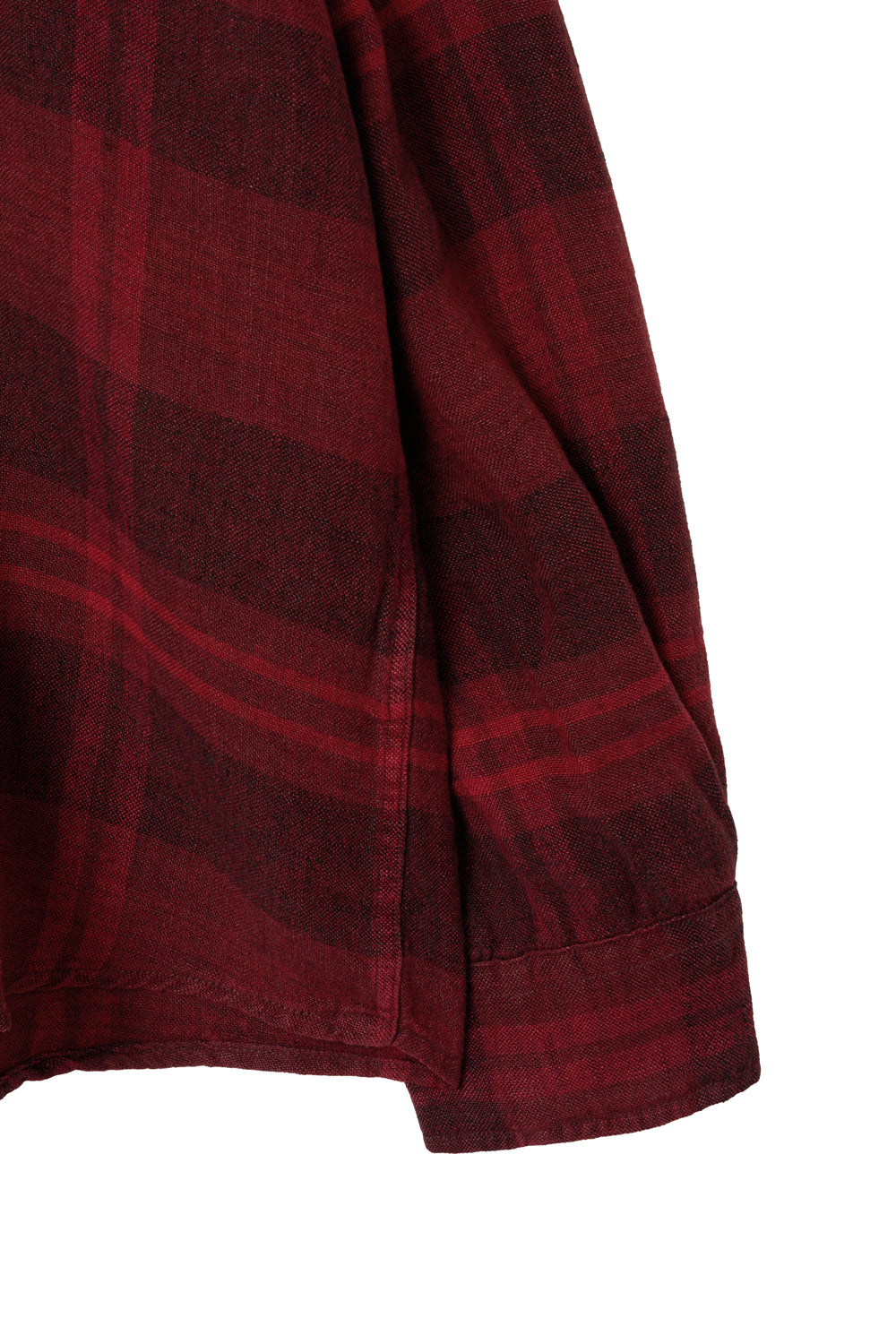 Hatchingroom - Classic Shirt Linen Big Check Dark (Red) product image 6 | TRAB K-Fashion Australia