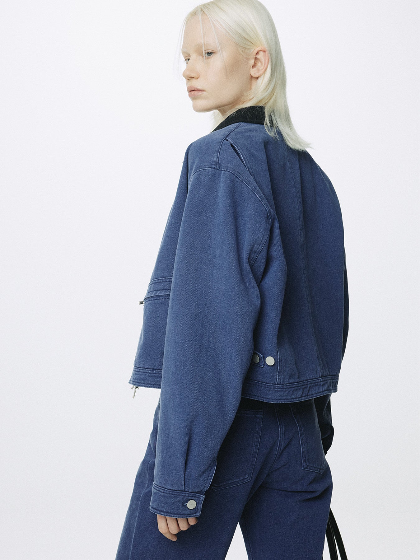Tonywack - Cropped Work Jacket (Washed Blue) product image 4 | TRAB K-Fashion Australia