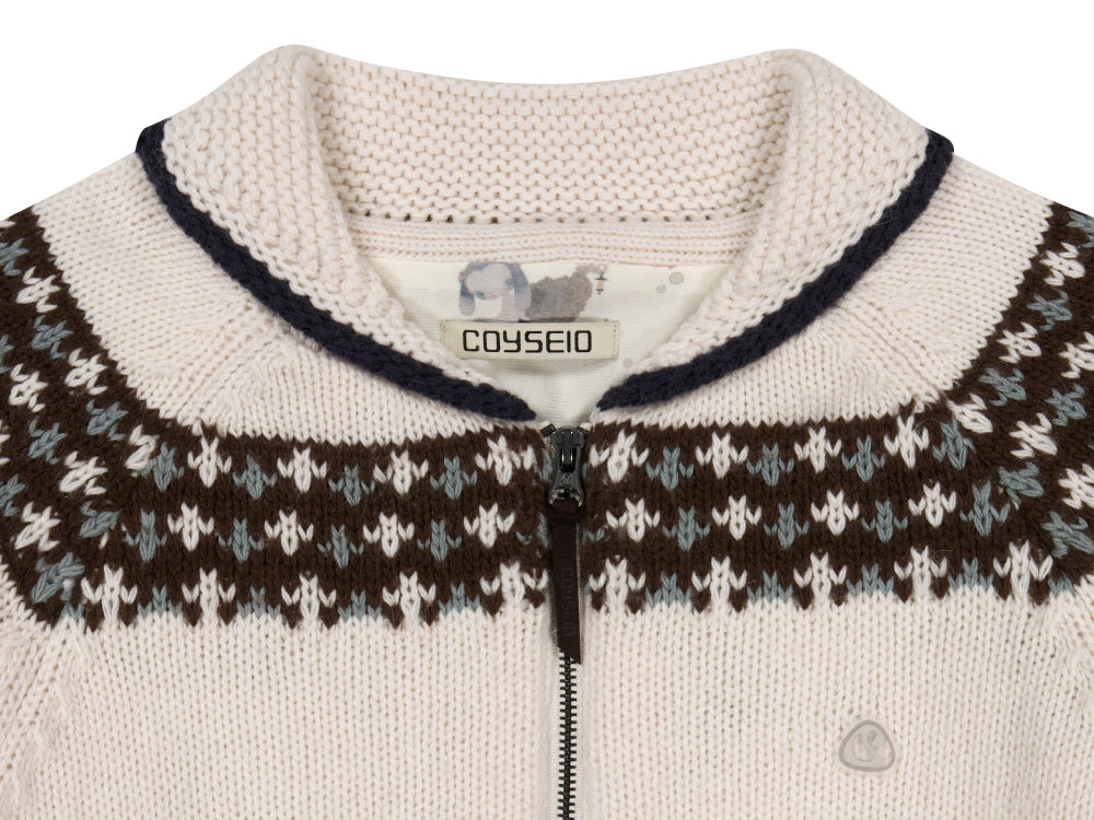 Coyseio - Mossy Cowichan Knit Jacket (Ivory) product image 26 | TRAB K-Fashion Australia