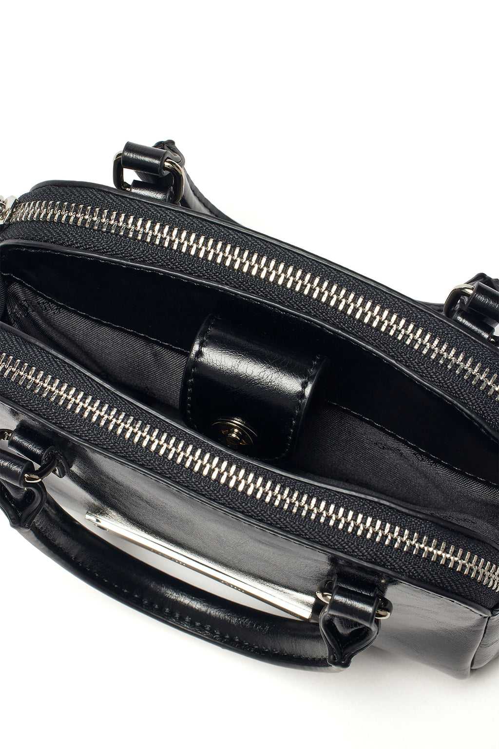 Matin Kim - Double Zipper Mini Cross Bag (Black) product image 4 | TRAB K-Fashion Australia