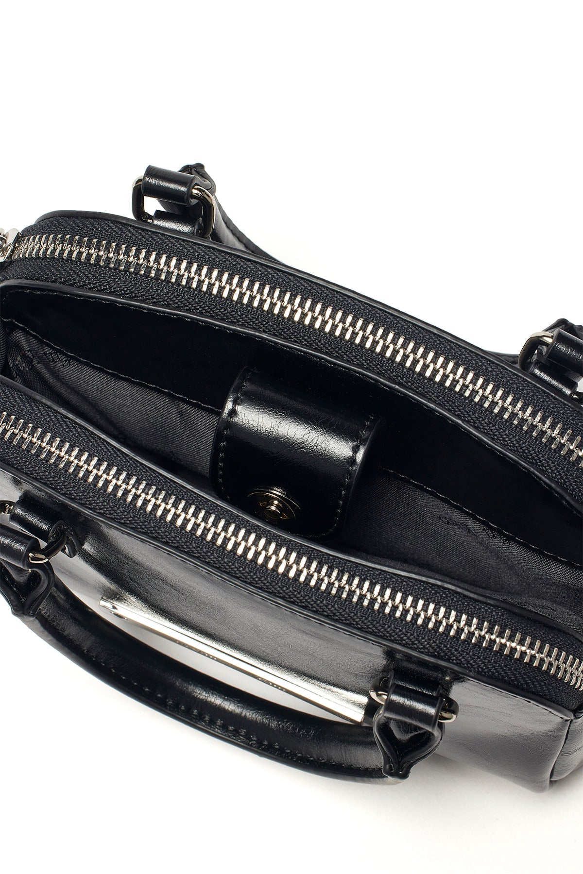 Matin Kim - Double Zipper Mini Cross Bag (Black) product image 4 | TRAB K-Fashion Australia