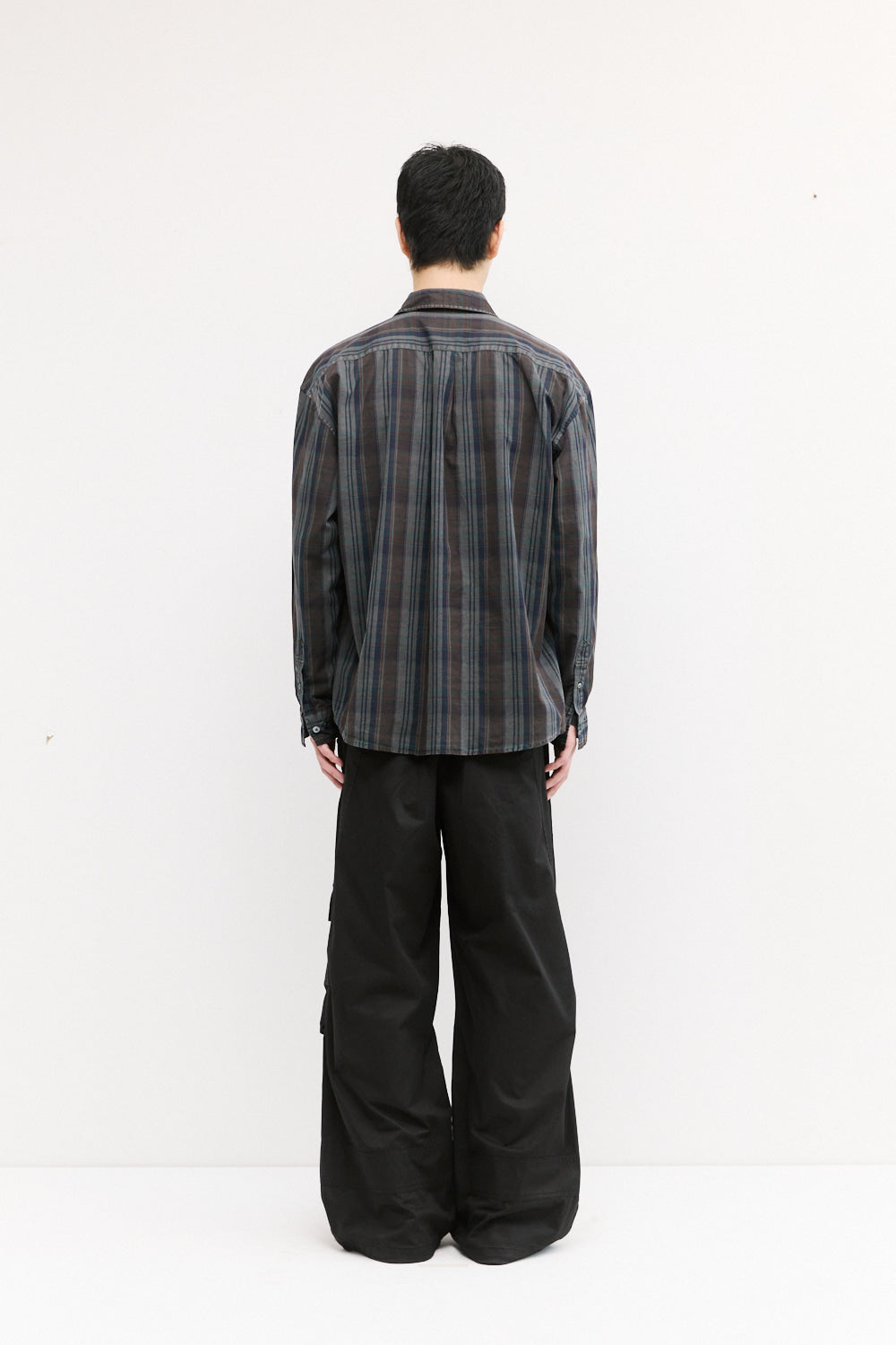Hatchingroom - Classic Shirt Multi Stripe Dyed (Charcoal) product image 6 | TRAB K-Fashion Australia