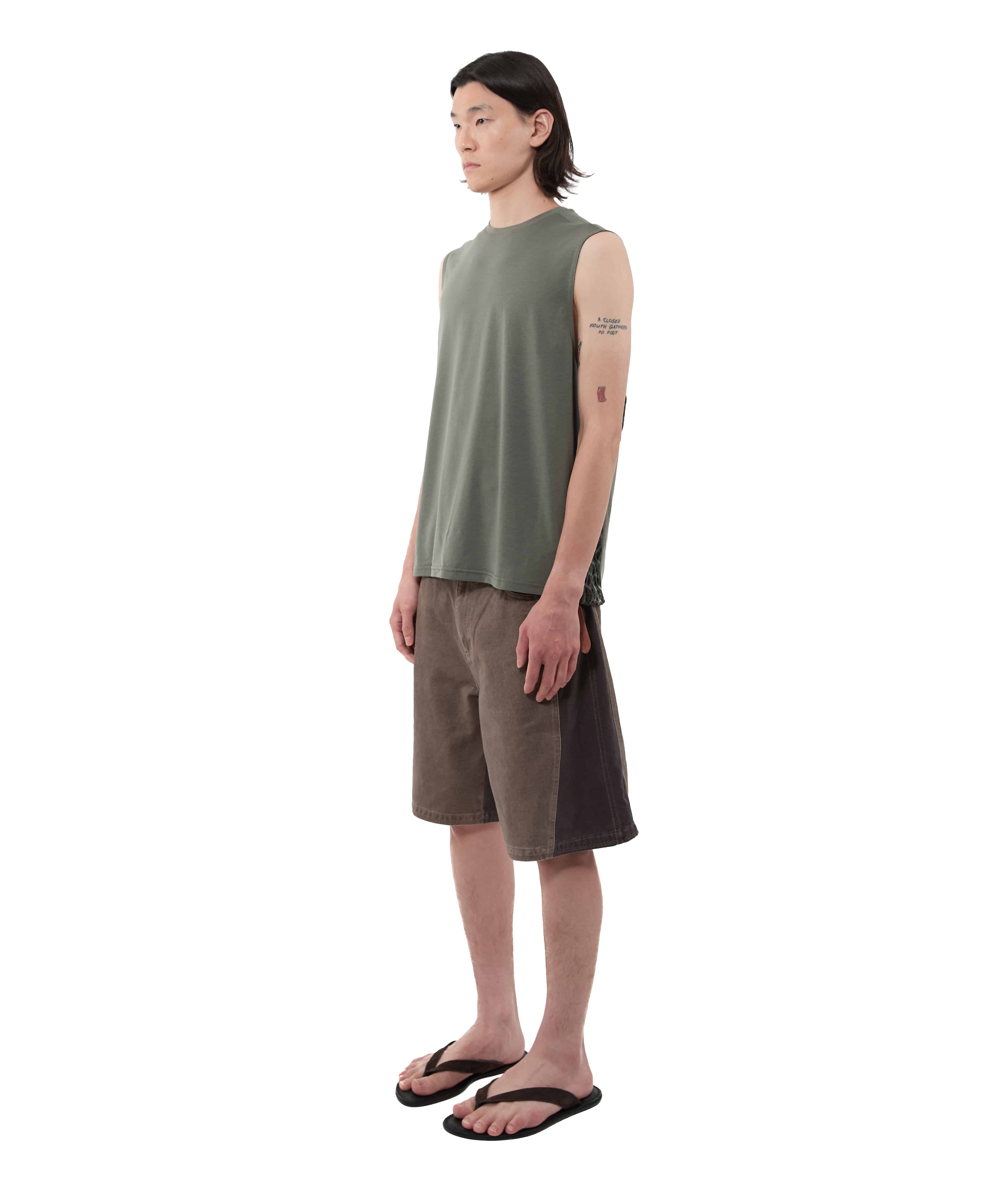XLIM - Ep.9 Synopsis 01 Tank Top (Khaki) product image 6 | TRAB K-Fashion Australia