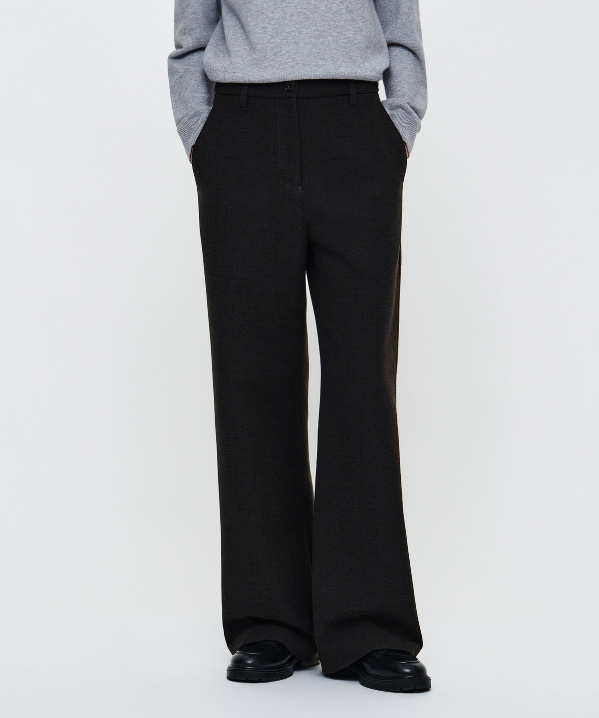 Marithe & Francois Girbaud - Wool-like Slacks (Navy) product image 1 | TRAB K-Fashion Australia