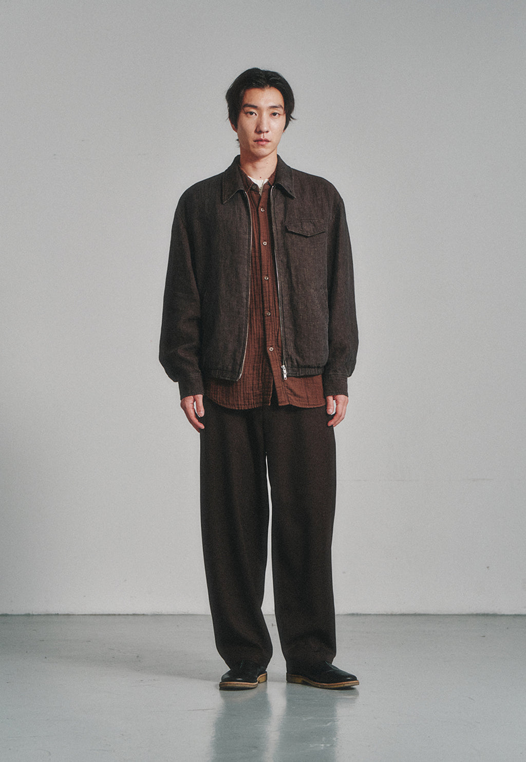 Art if acts - Linen Pocket Blouson (Wood) product image 2 | TRAB K-Fashion Australia