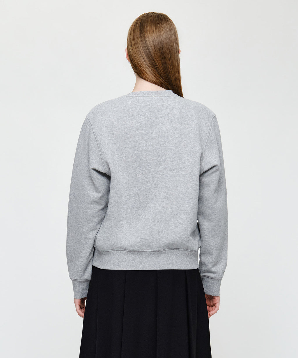 Marithe & Francois Girbaud - Classic Logo Check Applique Sweatshirt (Heather Gray) product image 3 | TRAB K-Fashion Australia