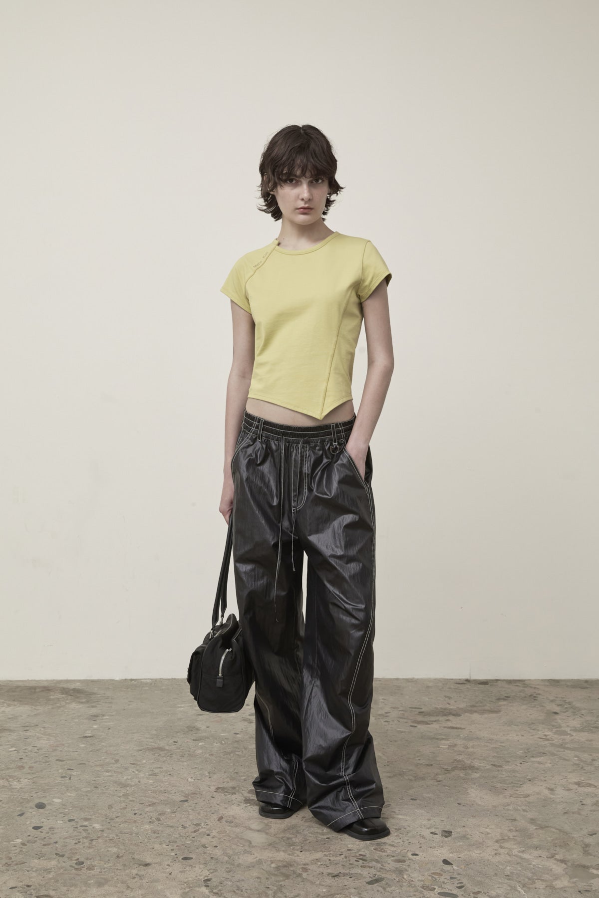 Matin Kim - Twist Point Slim Top (Lime) product image 9 | TRAB K-Fashion Australia