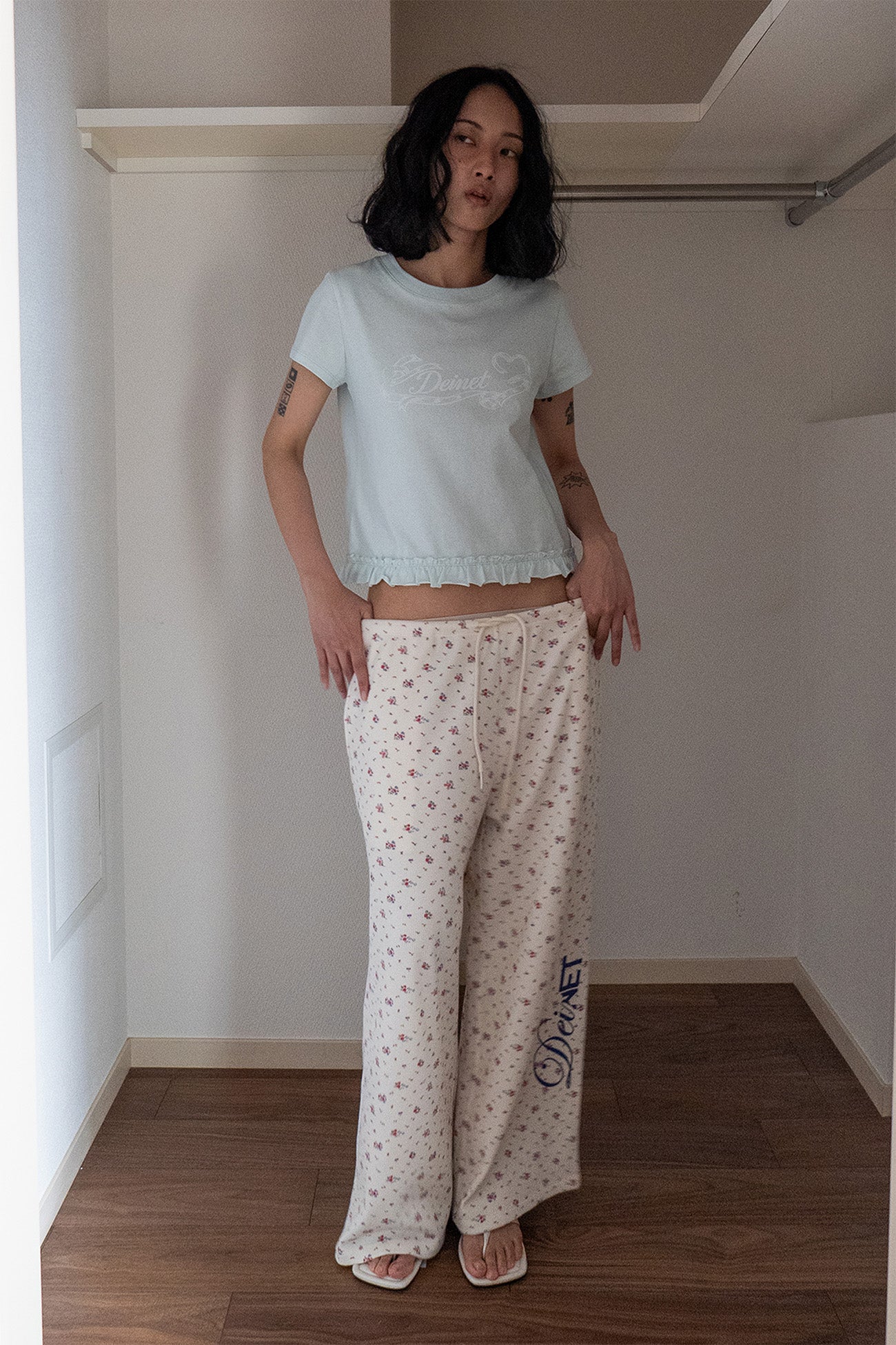 Deinet - Ruffle Washed T-Shirt (Mint) product image 4 | TRAB K-Fashion Australia