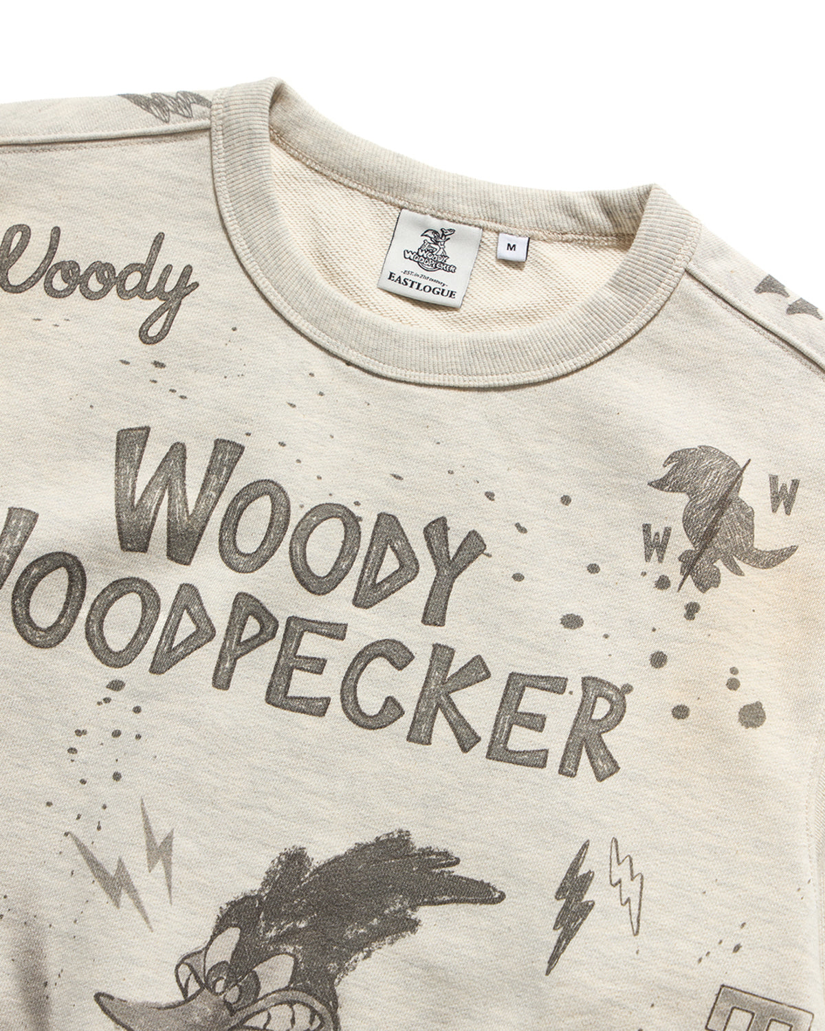 Eastlogue - Vintage Woody Doodle Sweat Shirts (Oatmeal) product image 3 | TRAB K-Fashion Australia