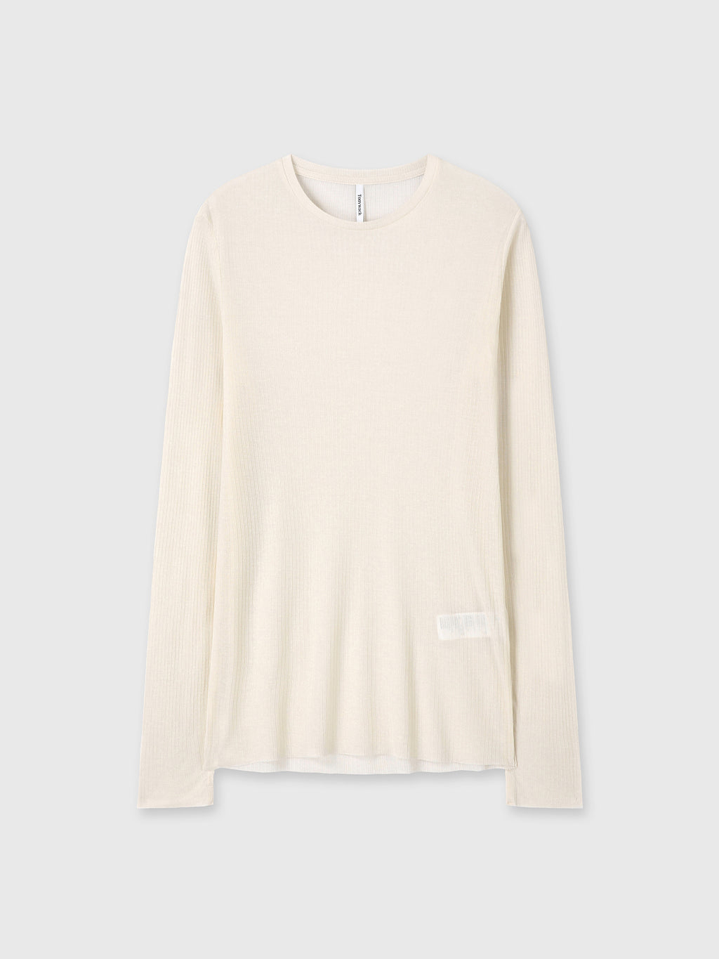 Tonywack - Sheer Wool Ribbed Knit Top (Ivory) product image 8 | TRAB K-Fashion Australia