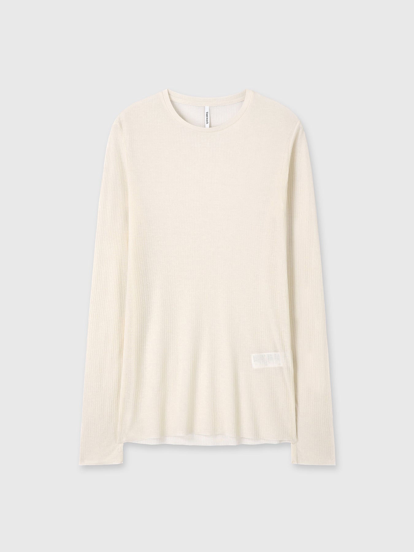Tonywack - Sheer Wool Ribbed Knit Top (Ivory) product image 8 | TRAB K-Fashion Australia