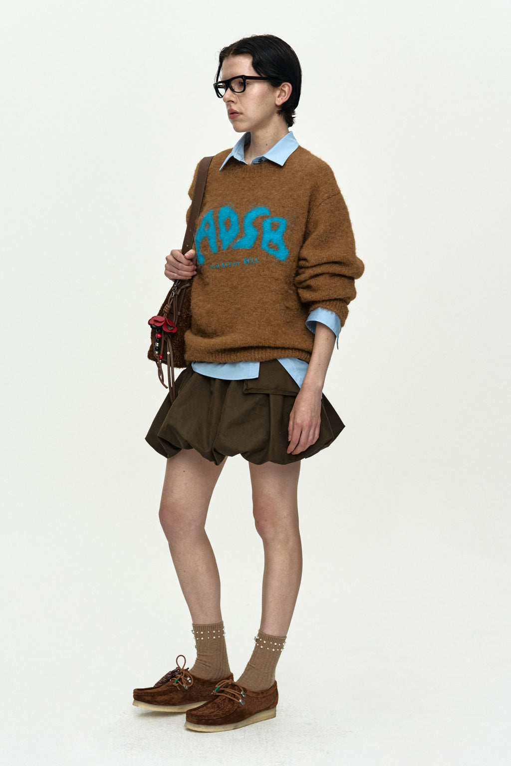 Andersson Bell - Adsb Intarsia Crew-Neck Sweater (Brown) product image 9 | TRAB K-Fashion Australia
