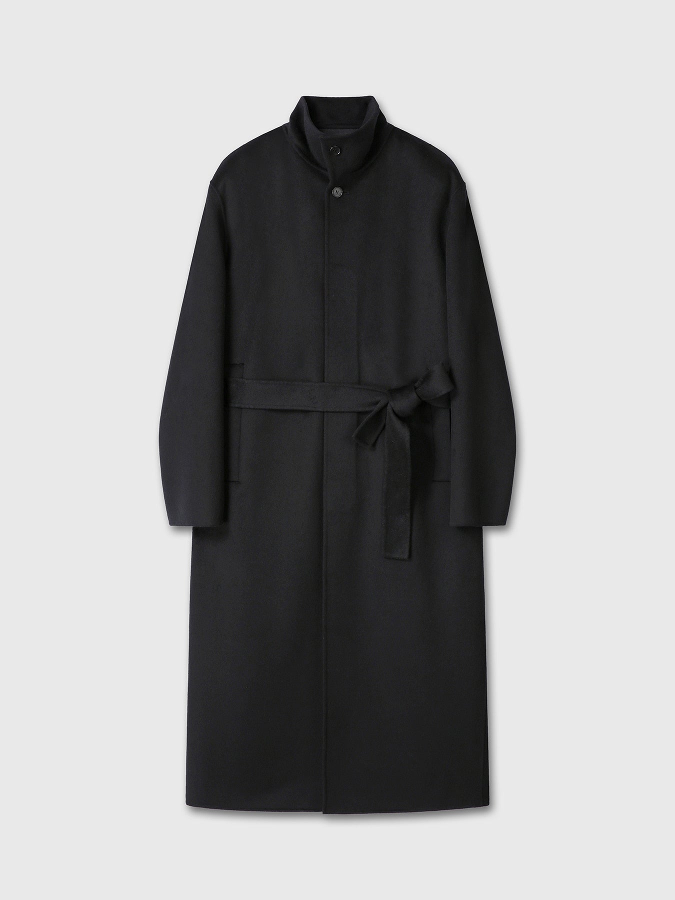 Tonywack - Hand-Made Wool Cashmere Stand-Collar Coat (Black) product image 13 | TRAB K-Fashion Australia
