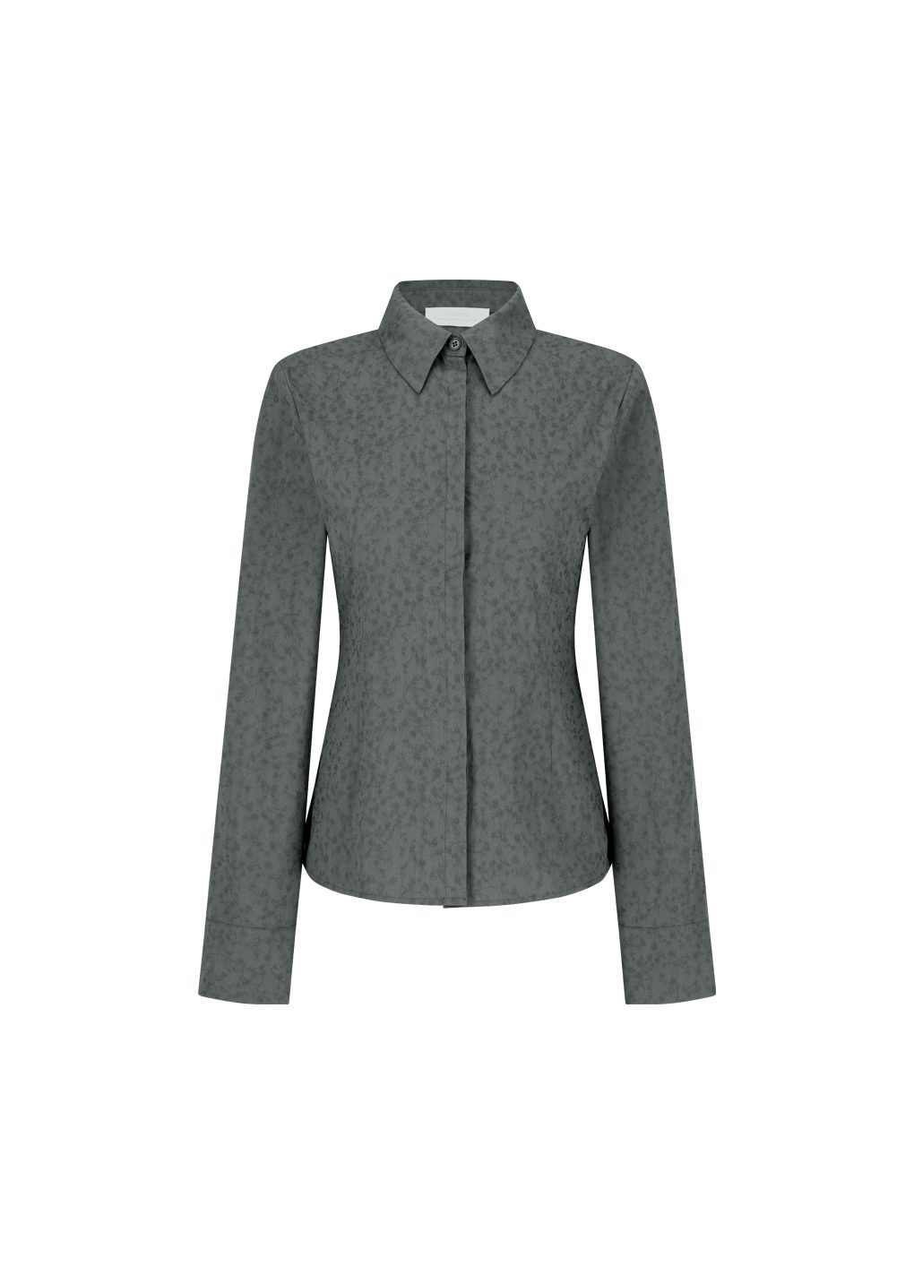 Amomento - Floral slim shirt (Grey) product image 5 | TRAB K-Fashion Australia