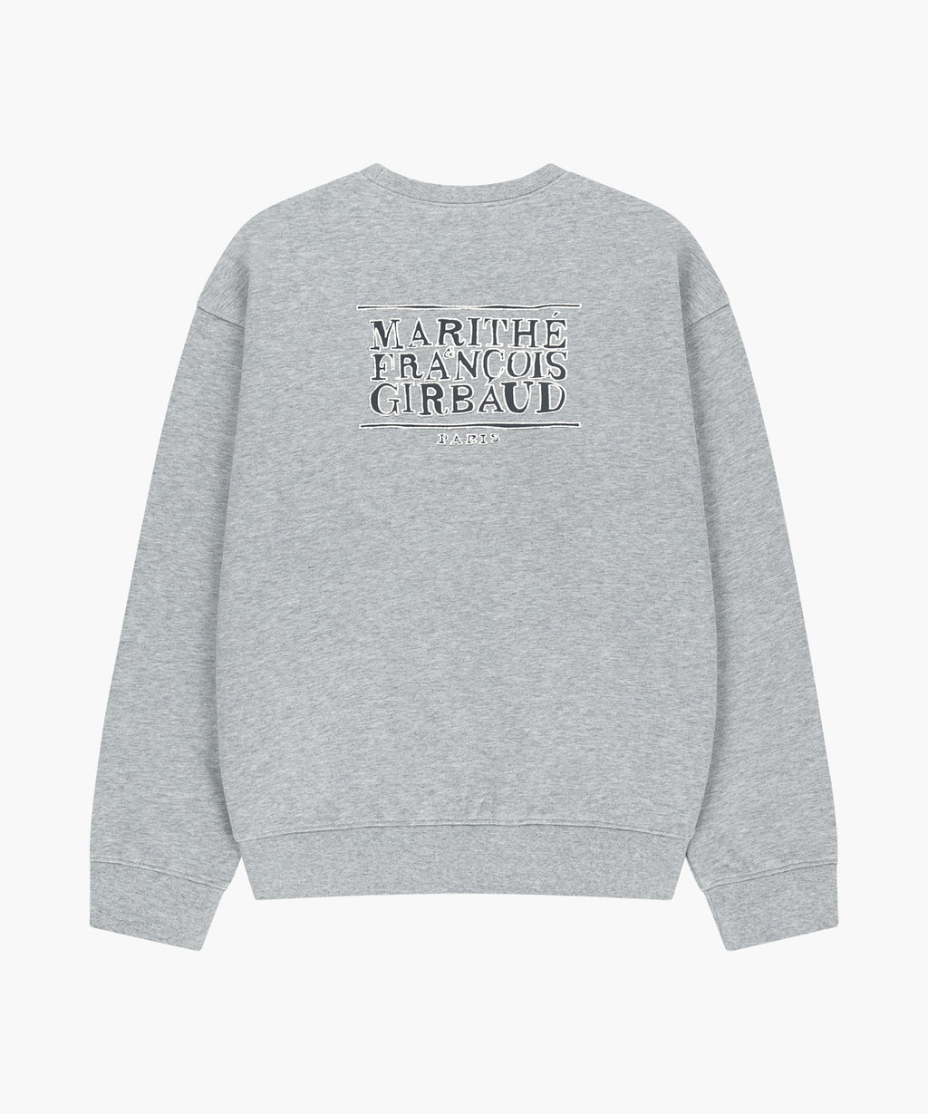Marithe & Francois Girbaud - Doodle Classic Logo Oversized Sweatshirt (Heather Gray) product image 6 | TRAB K-Fashion Australia