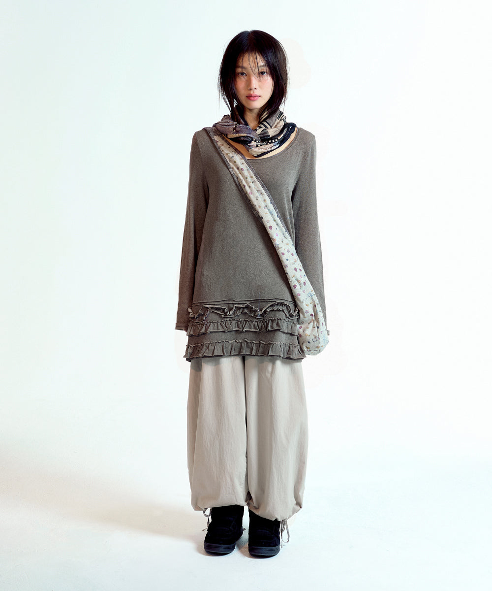Coyseio - Shirring Tobi Pants (Ash Pink) product image 8 | TRAB K-Fashion Australia